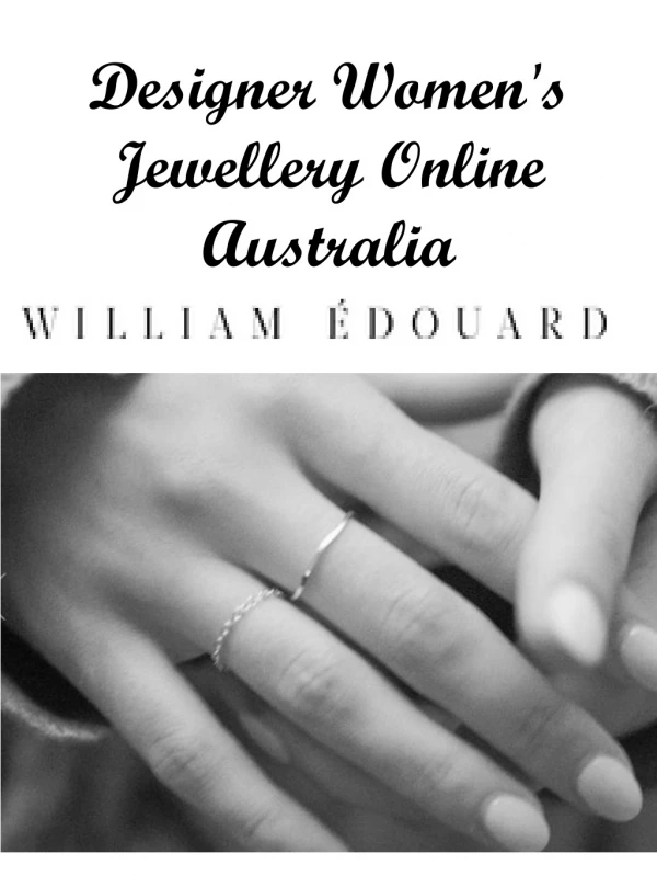 Designer Women's Jewellery Online Australia