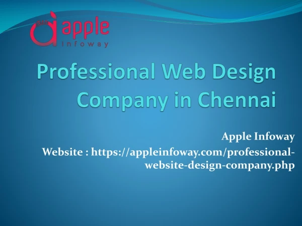 Professional Web Design Company in Chennai - Apple Infoway