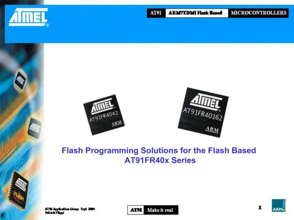 Flash Programming Solutions - AT91Fx40 Series