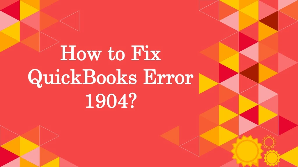 how to fix quickbooks error 1904