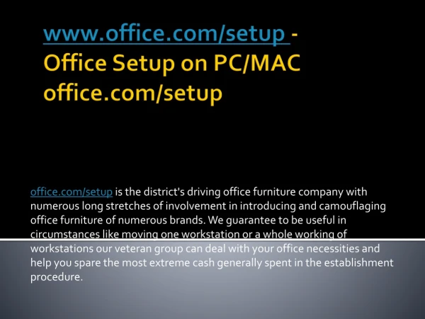 Office.com/setup Activate Microsoft Office Antivirus