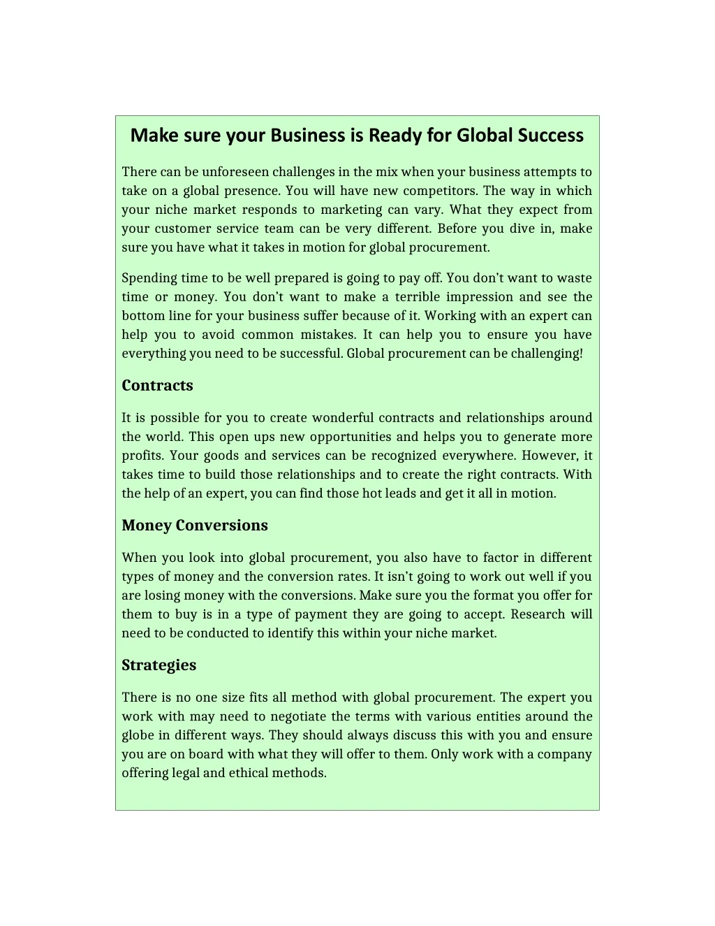 make sure your business is ready for global