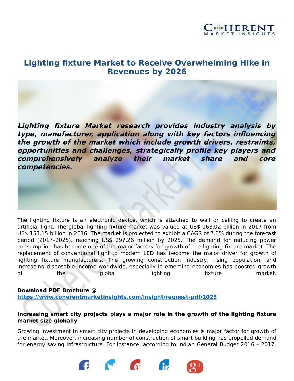 lighting fixture market to receive overwhelming