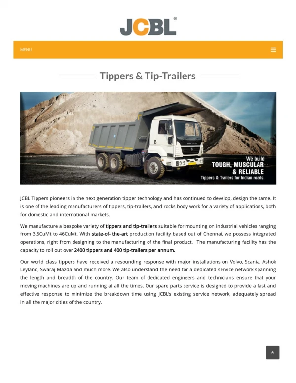 Tipping Trailors Manufacturers in India