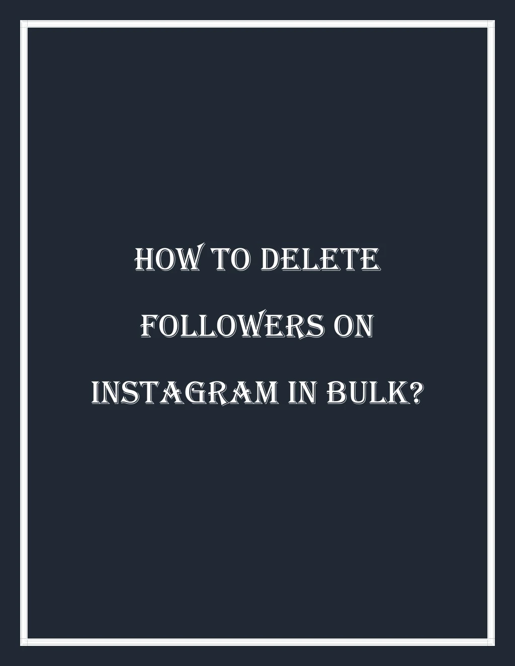 how to delete