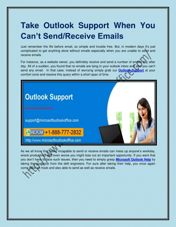 Take Outlook Support When You Can’t Send/Receive Emails