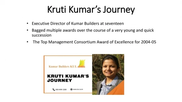 Kruti Kumar’s Journey