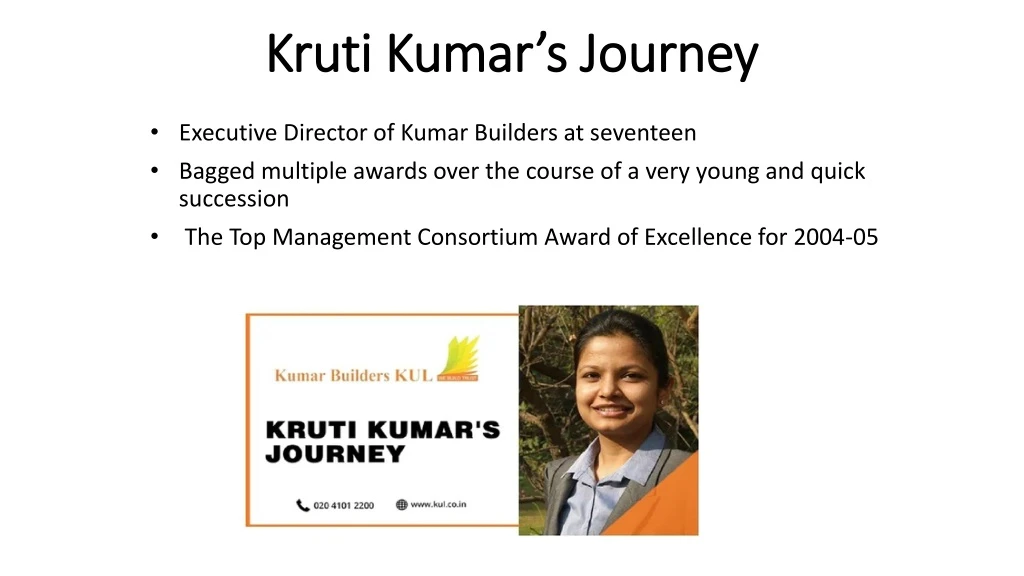 kruti kumar s journey