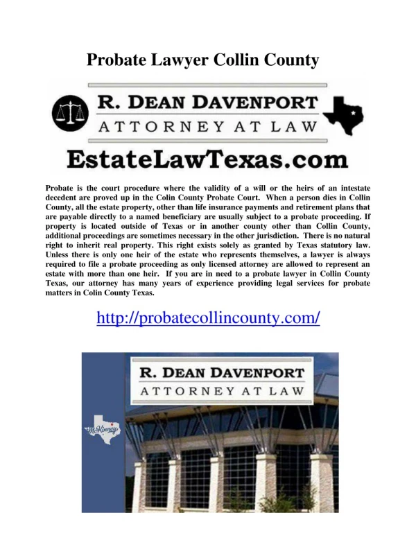 Estate Probate Collin County TX