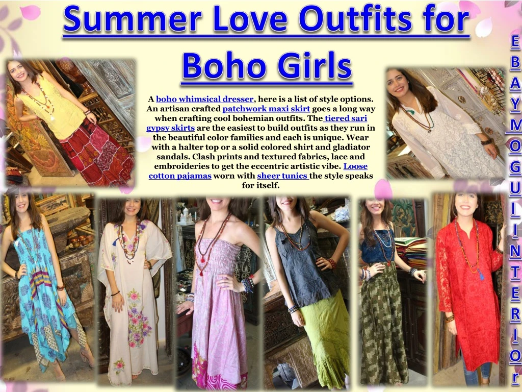 summer love outfits for boho girls