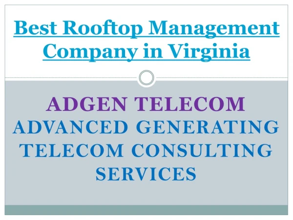 Best Rooftop Management Company in Virginia