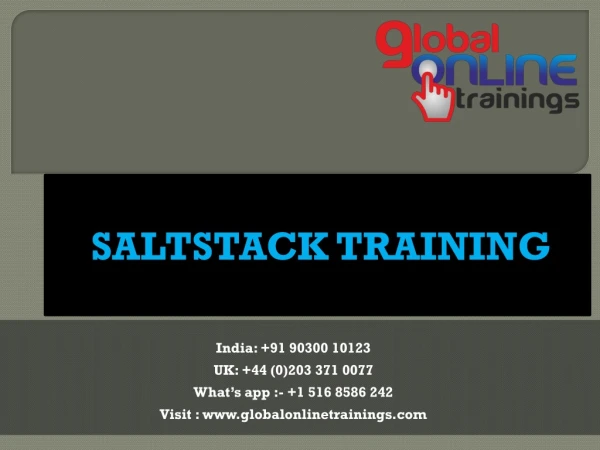 Saltstack Training | Saltstack Online Training - Global online training