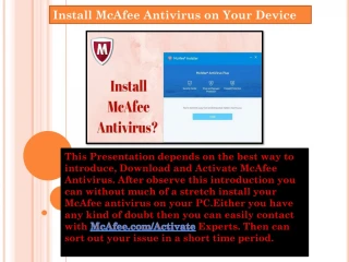 www.mcafee.com/ctivate - activate mcafee retail card, mcafee - slide 1