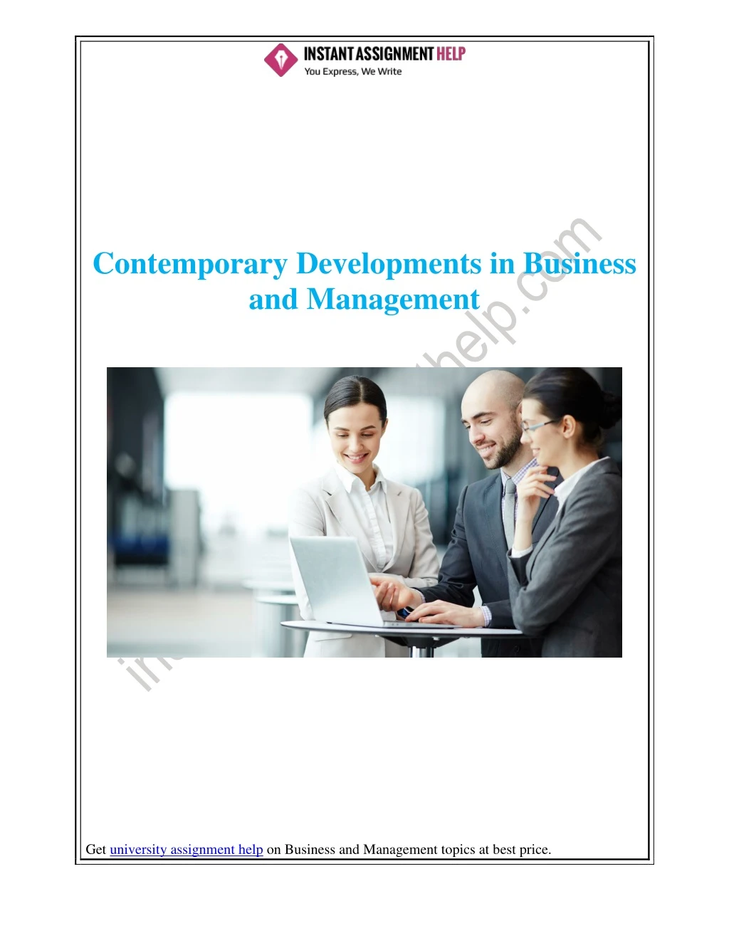 contemporary developments in business