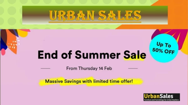 Urban Sales (End Of Summer Sale)