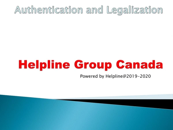 Apostille,Authentication and Legalization in Canada
