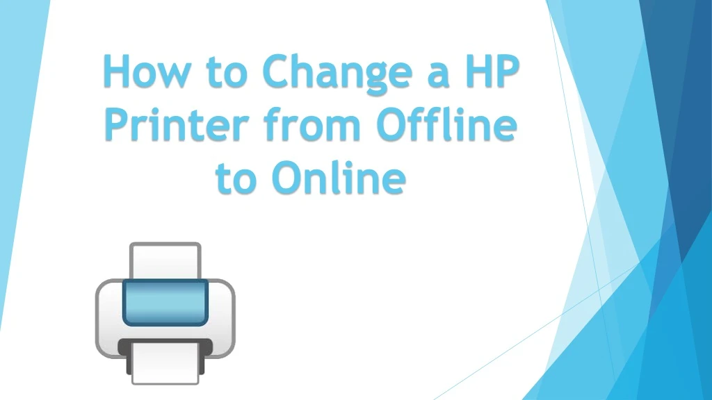 how to change a hp printer from offline to online