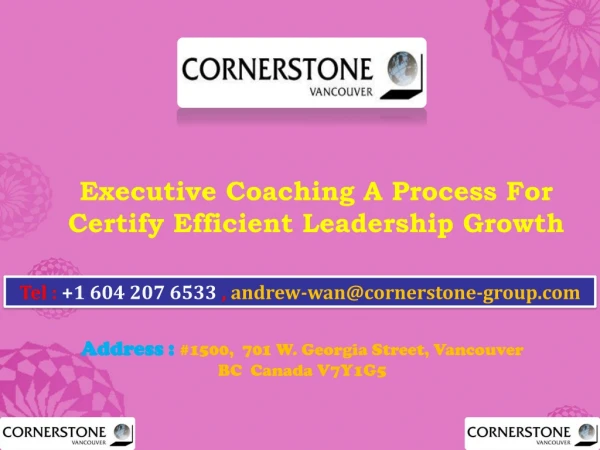 Executive Coaching A Process For Certify Efficient Leadership Growth