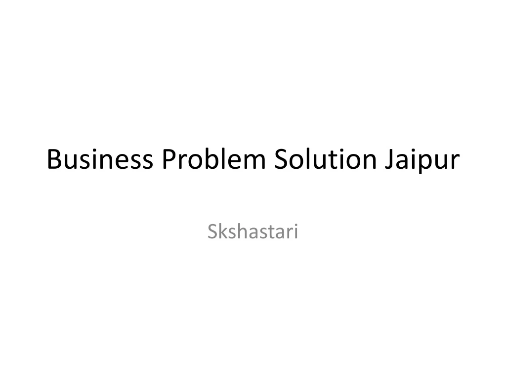 business problem solution jaipur