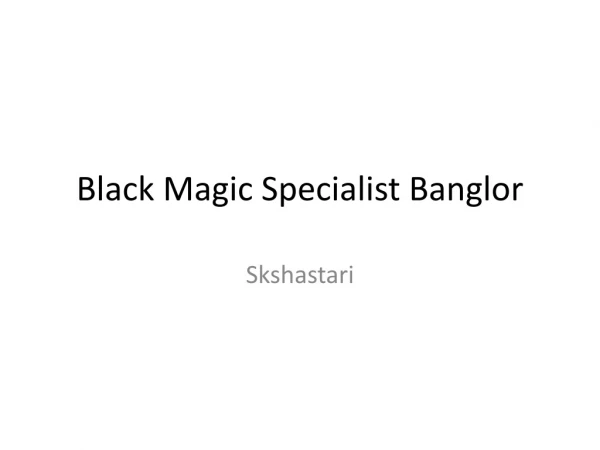 Black Magic Specialist Banglor