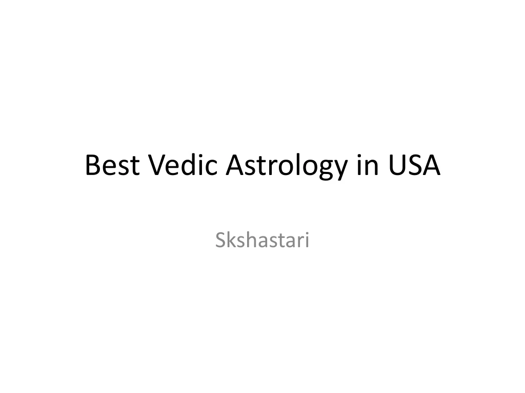 best vedic astrology in usa