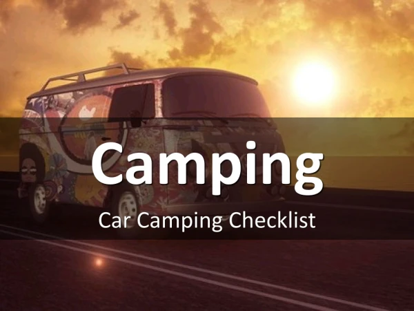 Car Camping Checklist