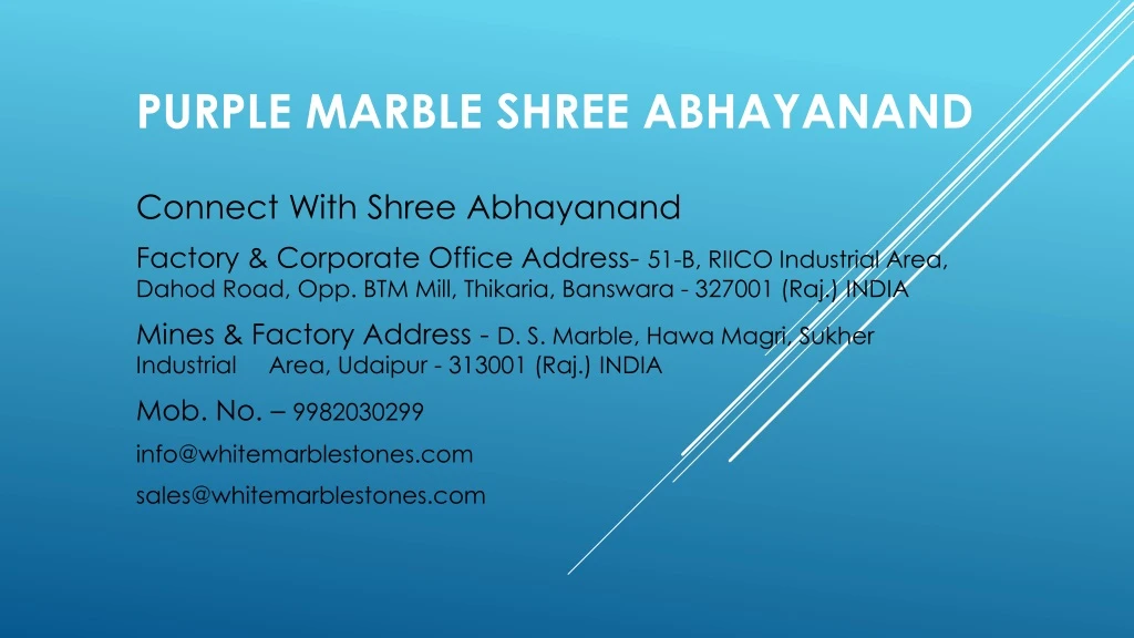 purple marble shree abhayanand