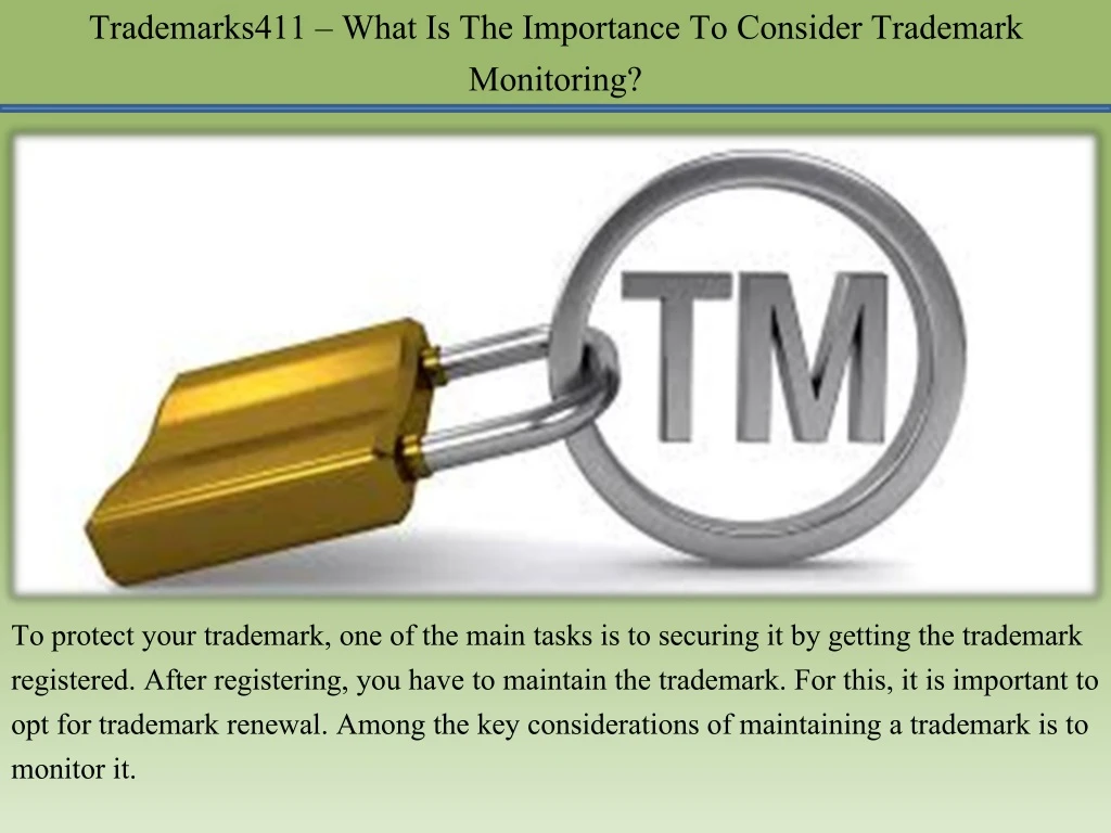 trademarks411 what is the importance to consider