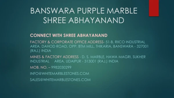 Banswara Purple Marble Shree Abhayanand