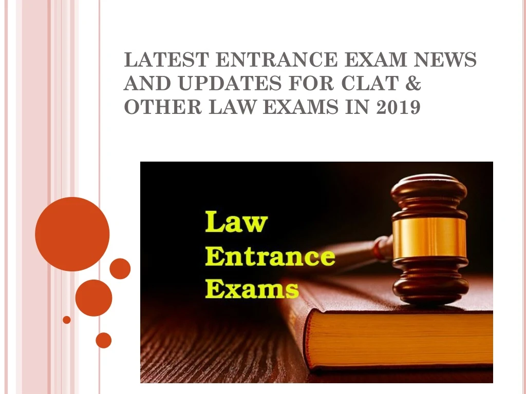 latest entrance exam news and updates for clat other law exams in 2019