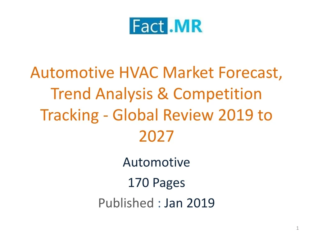 automotive hvac market forecast trend analysis competition tracking global review 2019 to 2027