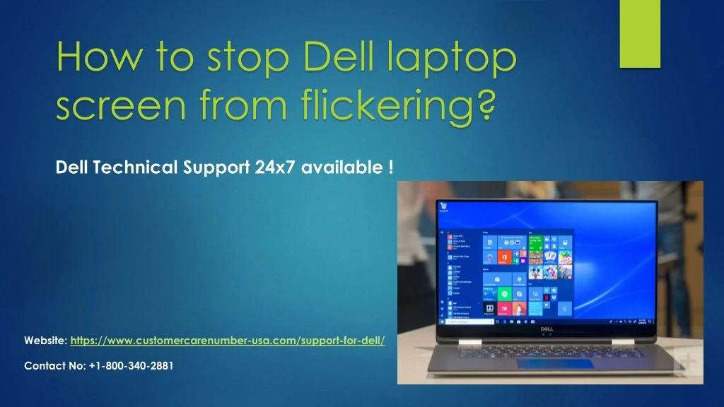 how to stop dell laptop screen from flickering