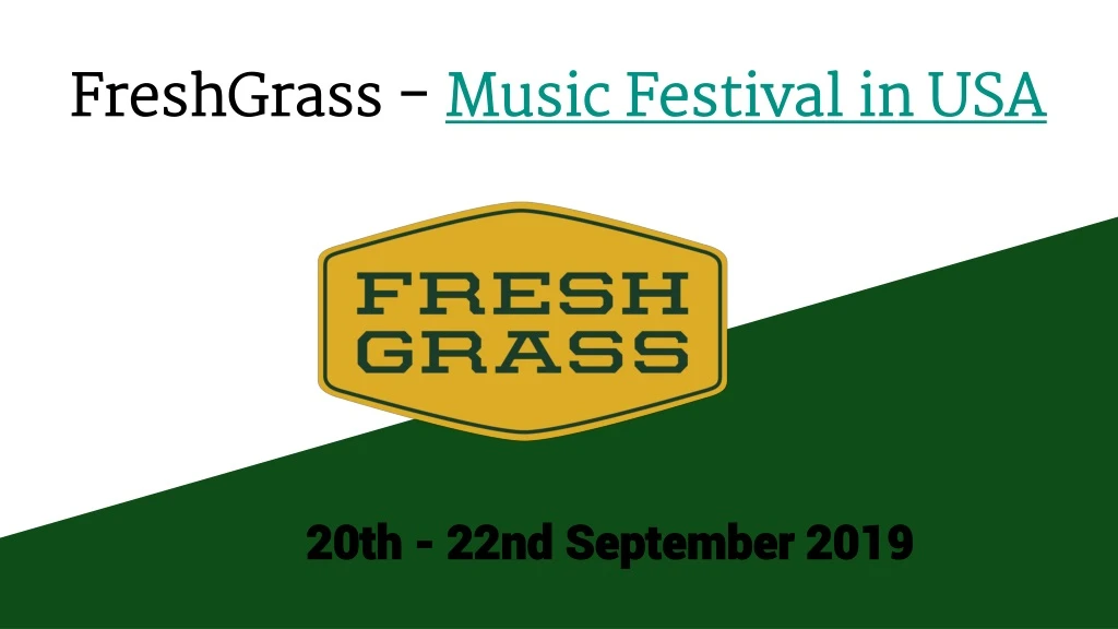 freshgrass music festival in usa