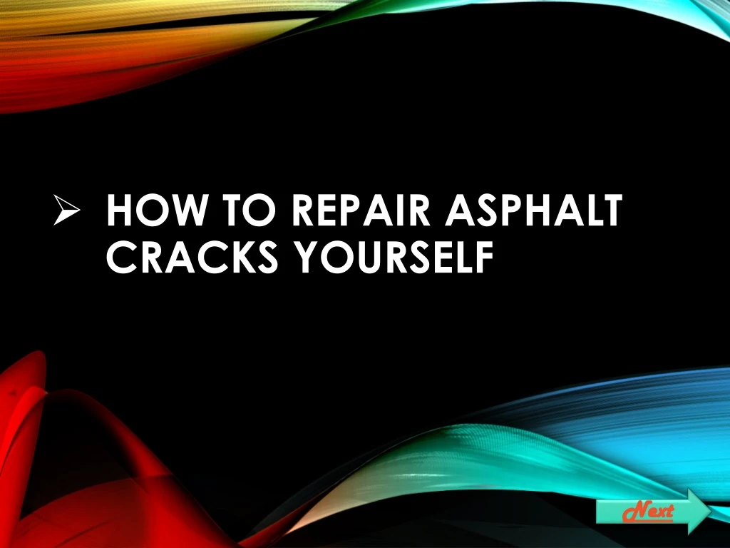 how to repair asphalt cracks yourself