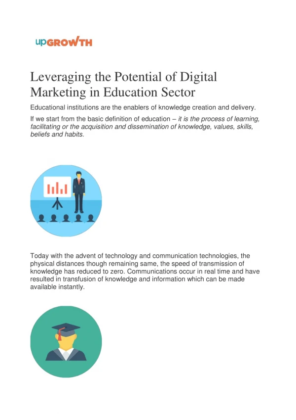 Leveraging the Potential of Digital Marketing in Education Sector