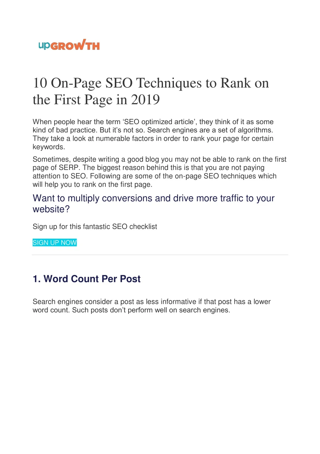 10 on page seo techniques to rank on the first