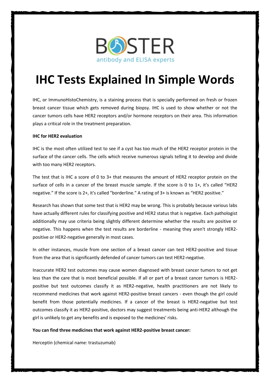 ihc tests explained in simple words