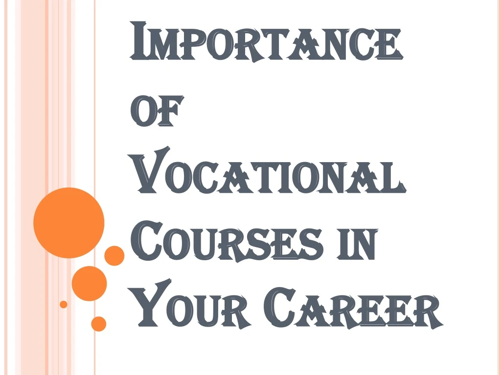 importance of vocational courses in your career
