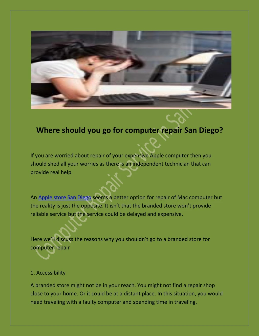 where should you go for computer repair san diego