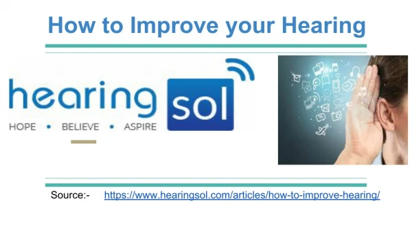 Improve Hearing