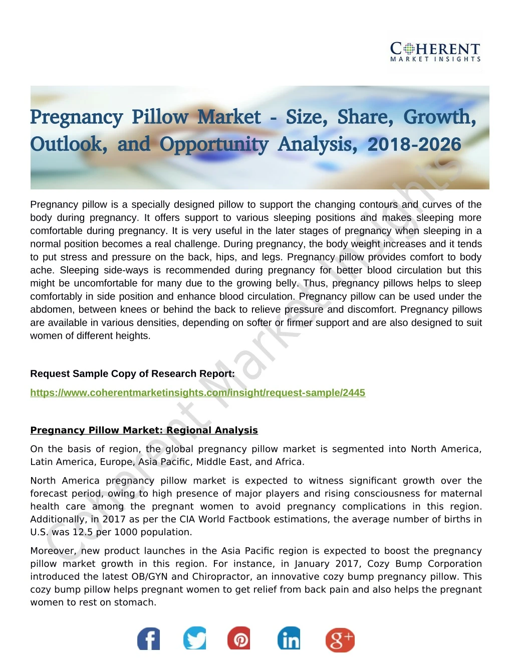 pregnancy pillow market size share growth