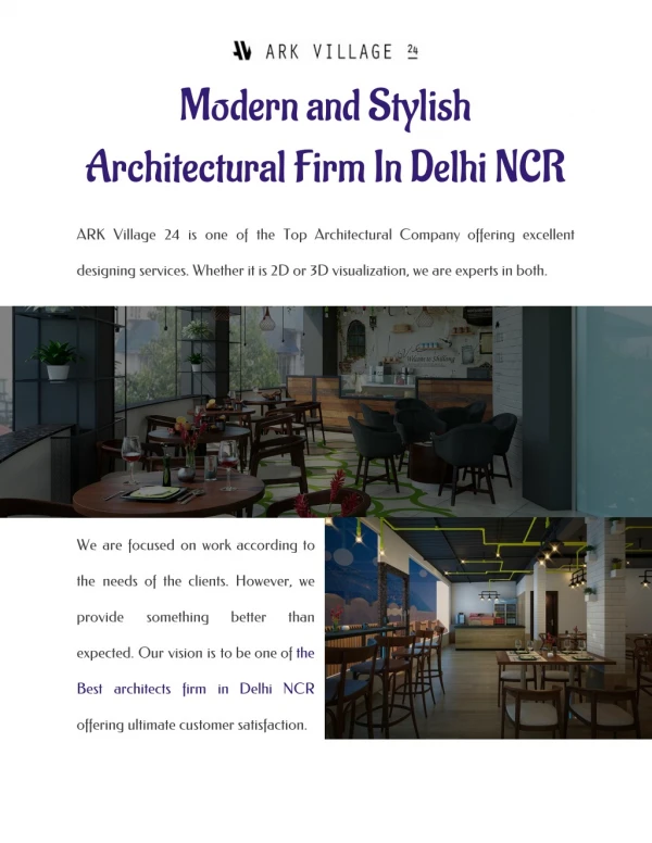 Modern and Stylish Architectural Firm In Delhi NCR