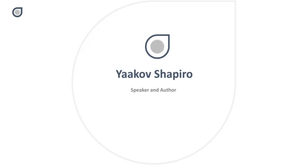 Yaakov Shapiro - Author