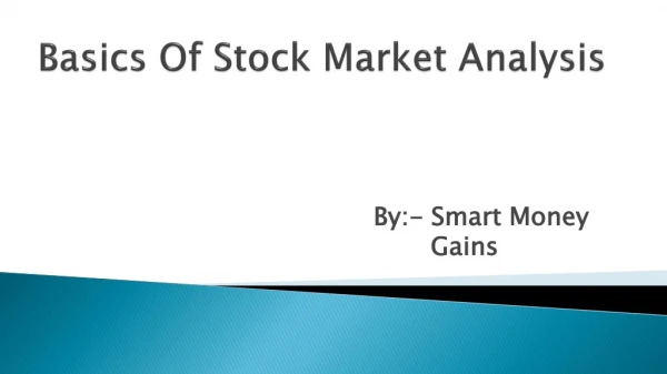 What is the Stock Market Analysis ?