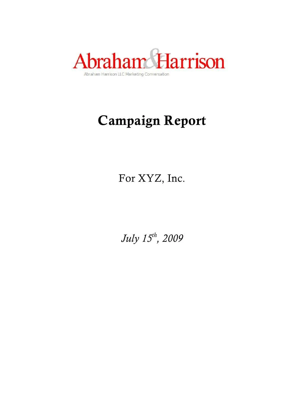 abraham harrison xyz inc sample report