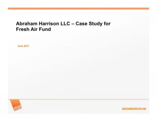 Fresh Air Fund case study - slide 1