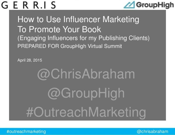 How to Use Influencer Marketing To Promote Your Book