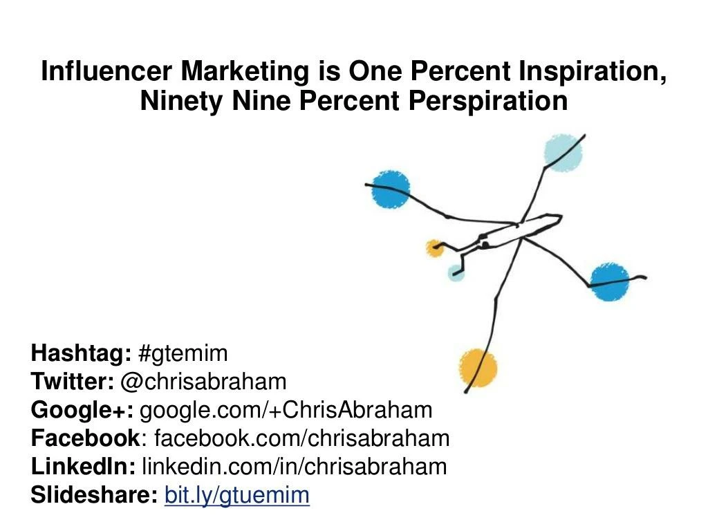 influencer marketing is one percent inspiration ninety nine percent perspiration