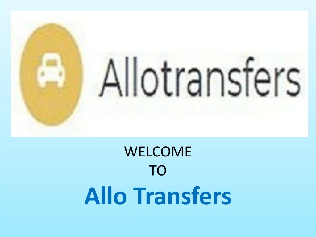 welcome to allo transfers