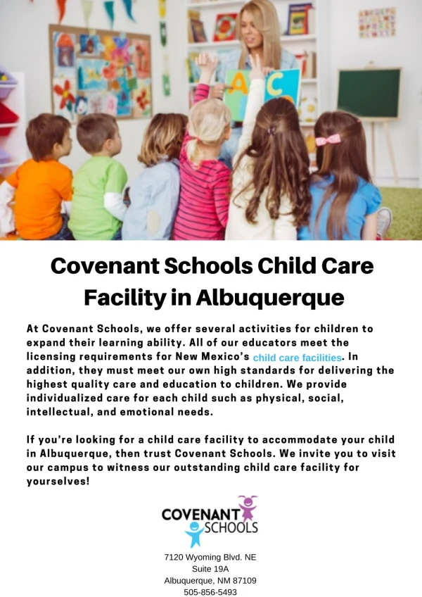 Covenant Schools Child Care Facility in Albuquerque